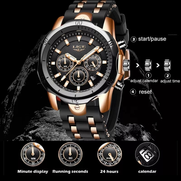 Quartz watch waterproof Stainless steel Price Reduced &firm - Picture 5 of 8